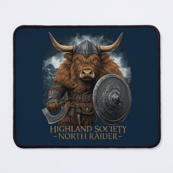 Item preview, Highland Society – North Raider | Viking Highland Cow Warrior designed and sold by Ink & Highlands.