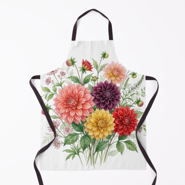 Item preview, Watercolor Dahlia Bouquet Illustration designed and sold by Rutvain.