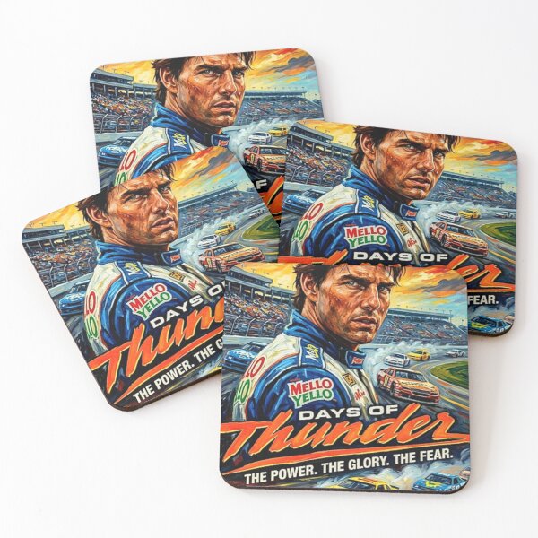Item preview, Days of Thunder Retro Racing Action Tribute Art Movie Poster designed and sold by Art's Diner.