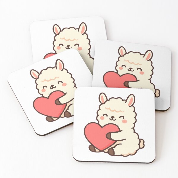 Item preview, Sending Hugs Llama - Valentine Kawaii Sticker designed and sold by foryouandyours.