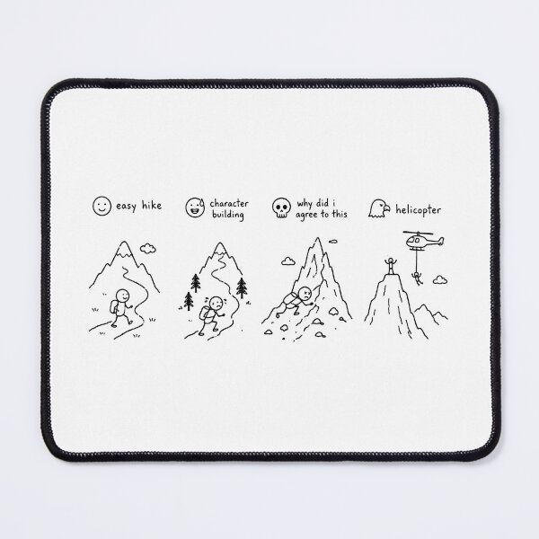 Item preview, Funny Hiking Progress Levels Mountain Adventure Humor Design designed and sold by MonkiFlipp.
