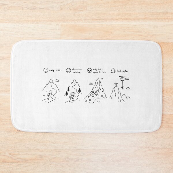 Item preview, Funny Hiking Progress Levels Mountain Adventure Humor Design designed and sold by MonkiFlipp.