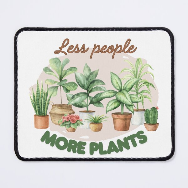 Item preview, Less People More Plants Funny Introvert Watercolor Cottagecore Aesthetic designed and sold by MedusaGialla.