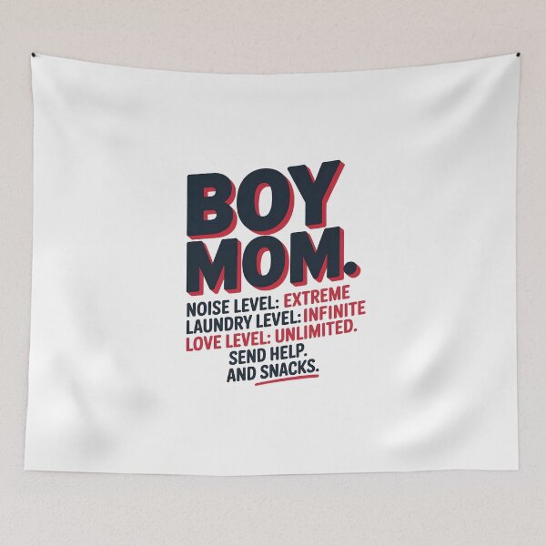 Item preview, Funny Boy Mom Noise Laundry and Snacks Quote designed and sold by Enea Kelo.