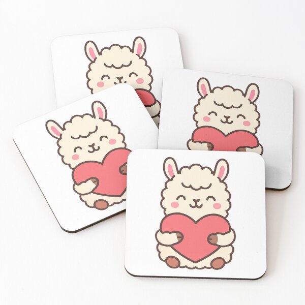 Item preview, Sending Hugs Llama - Valentine Kawaii Sticker designed and sold by foryouandyours.