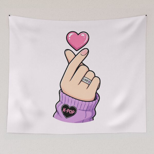 Item preview, K-Pop Finger Heart Design designed and sold by Myra365Art.