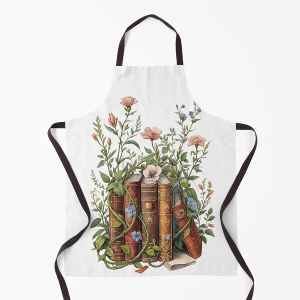 Item preview, Vintage Floral Books Botanical Library Cottagecore Illustration designed and sold by Evergreen Horizon Works.