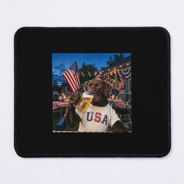Item preview, Patriotic Chocolate Lab Drinking Beer USA Dog 4th Of July  designed and sold by ZaraKerry.