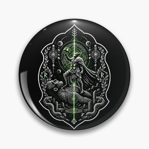Item preview, "Thor vs. Skrymir | Norse Mythology Sigil" designed and sold by Umbra666.