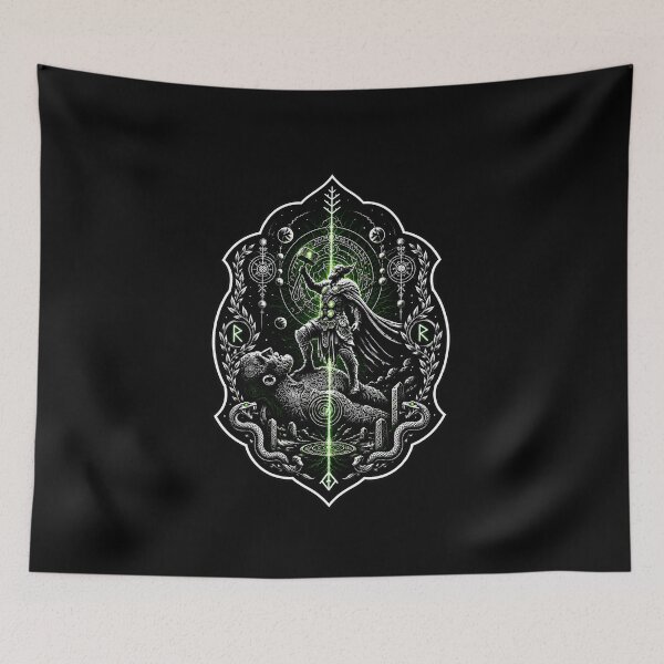 Item preview, "Thor vs. Skrymir | Norse Mythology Sigil" designed and sold by Umbra666.