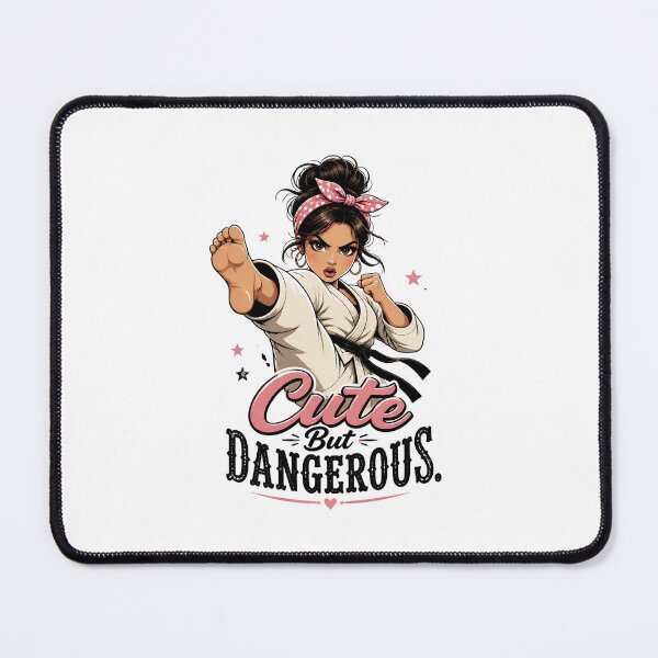 Item preview, "Cute But Dangerous" – Retro Karate Girl  designed and sold by MusesWhispers.