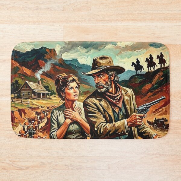 Item preview, Conagher Retro Western Action Tribute Art Movie Poster designed and sold by Art's Diner.