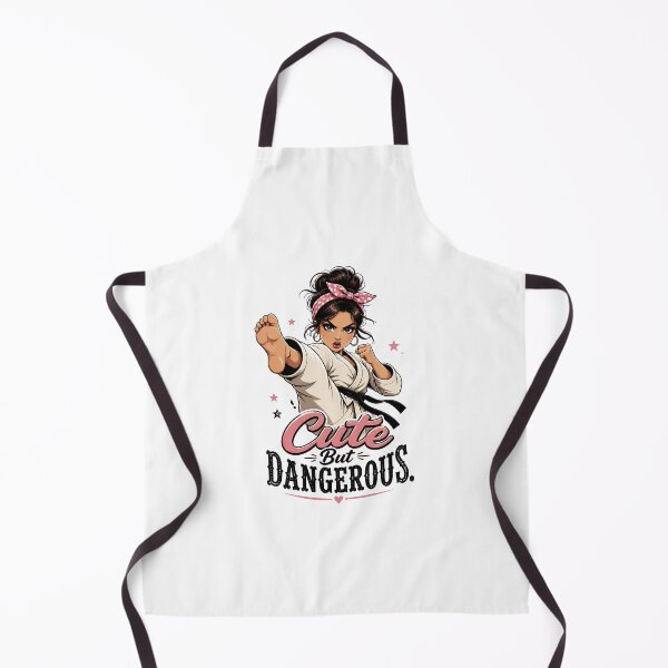 Item preview, "Cute But Dangerous" – Retro Karate Girl  designed and sold by MusesWhispers.