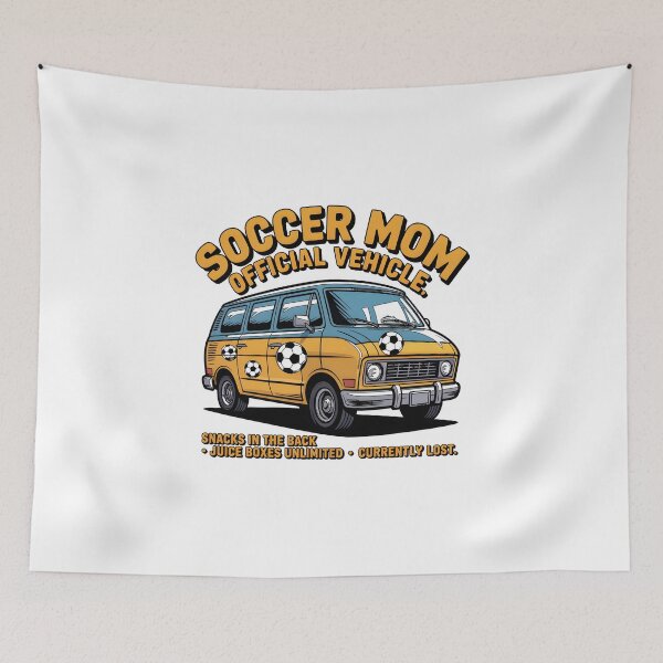 Item preview, Soccer Mom Official Vehicle Van and Snacks Quote designed and sold by Enea Kelo.