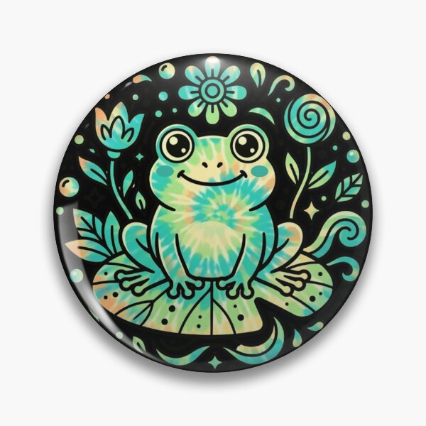 Item preview, Tie Dye Frog Cute Aesthetic Kawaii Retro 70s Frog Lover Gift designed and sold by Basma Designs | Retro, Kawaii Shirts & Stickers.