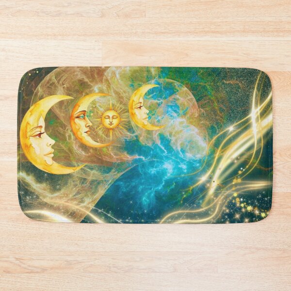Item preview, Celestial Dance of the Moons-Surreal Cosmic Decor designed and sold by SacredPathHealingArt.