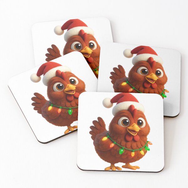 Item preview, Christmas Rhode Island Red Chicken designed and sold by Sillytoe.