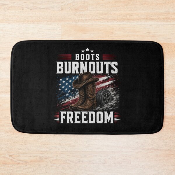 Item preview, Boots Burnouts Freedom Patriotic Cowboy Racing USA designed and sold by CarantinedChaos.
