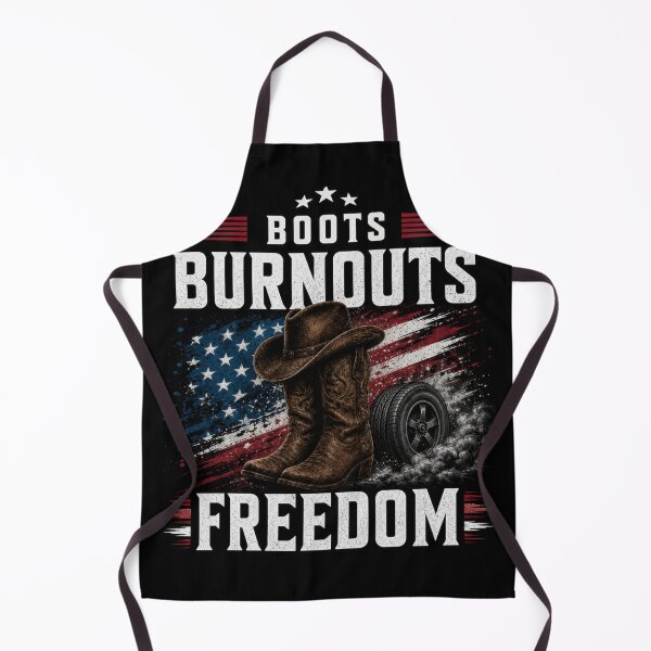 Item preview, Boots Burnouts Freedom Patriotic Cowboy Racing USA designed and sold by CarantinedChaos.