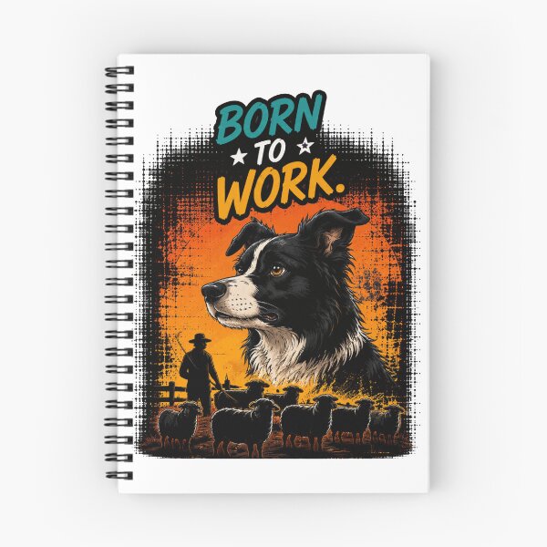 Item preview, Born To Work Border Collie Sheep Herding Farm Dog Shirt designed and sold by PINK FREE.