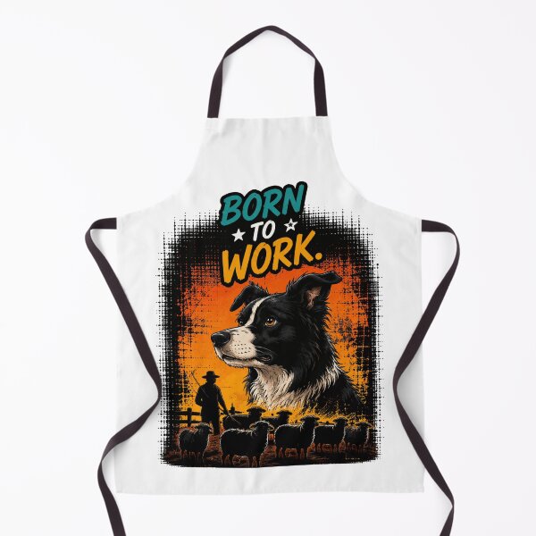 Item preview, Born To Work Border Collie Sheep Herding Farm Dog Shirt designed and sold by PINK FREE.