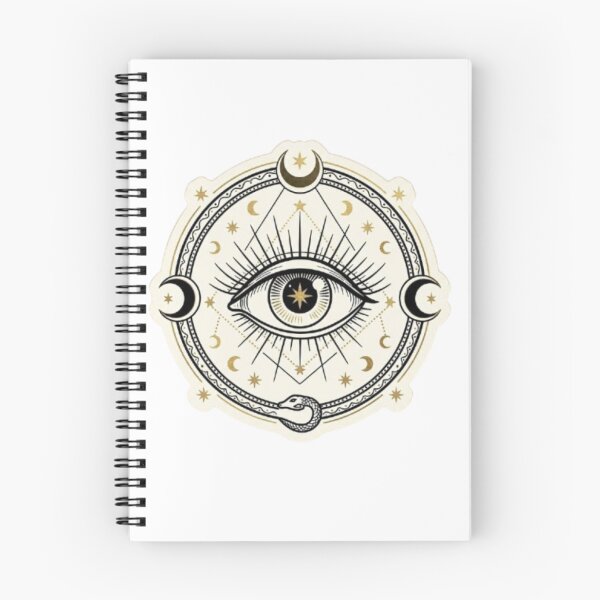 Item preview, Mystic All Seeing Eye Moon Phases Celestial Badge designed and sold by Northern Glow Art.