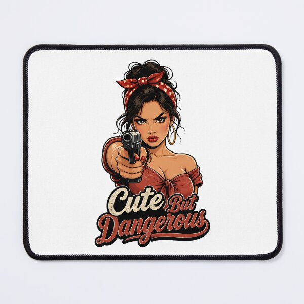 Item preview, "Cute But Dangerous" Retro Boss Lady  designed and sold by MusesWhispers.