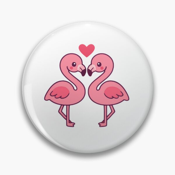 Item preview, Better Together Flamingos - Romantic Kawaii Sticker designed and sold by foryouandyours.