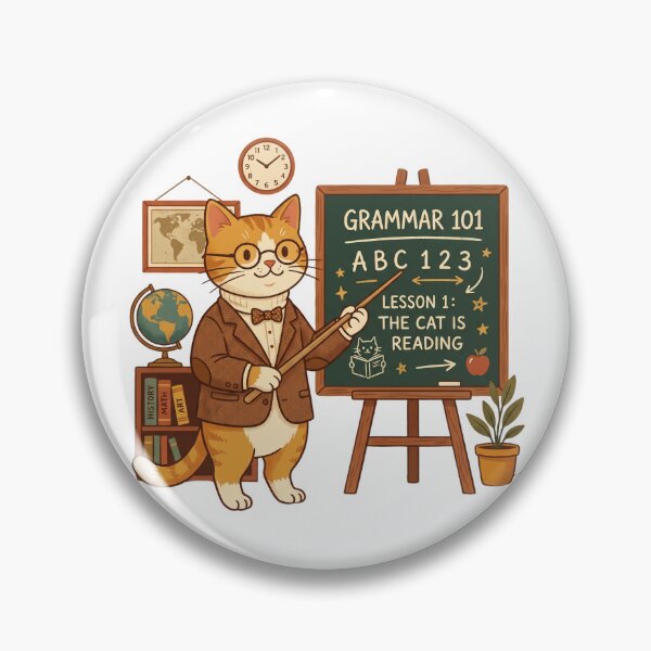 Item preview, Cute Cat Teacher Classroom Illustration designed and sold by Purrlume.