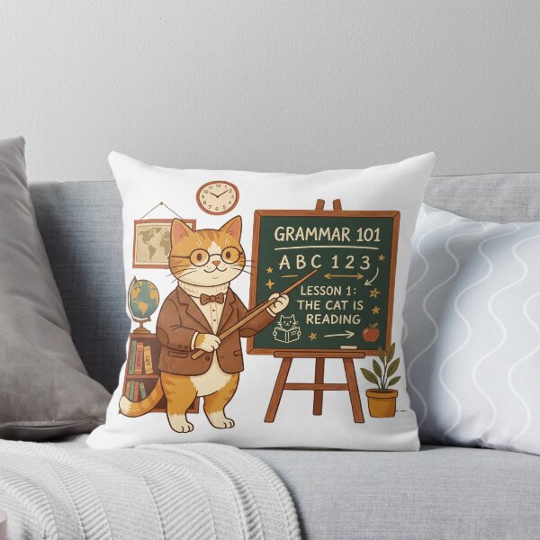 Item preview, Cute Cat Teacher Classroom Illustration designed and sold by Purrlume.