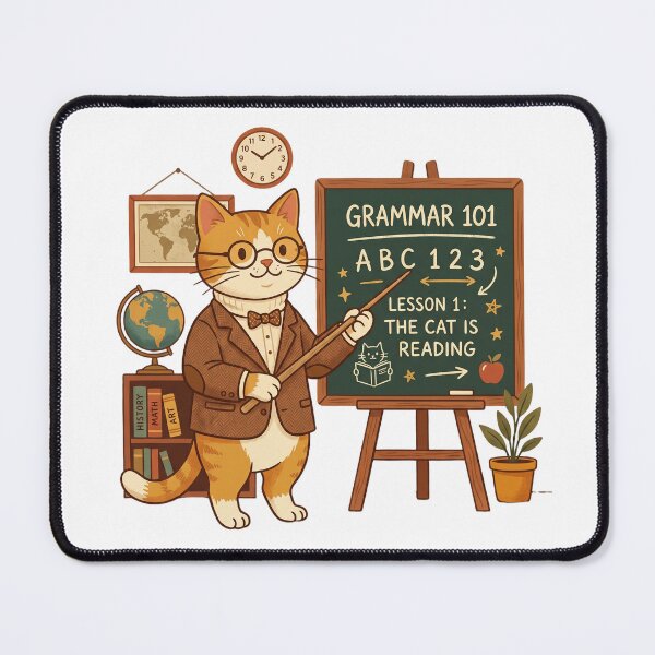 Item preview, Cute Cat Teacher Classroom Illustration designed and sold by Purrlume.
