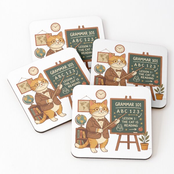 Item preview, Cute Cat Teacher Classroom Illustration designed and sold by Purrlume.