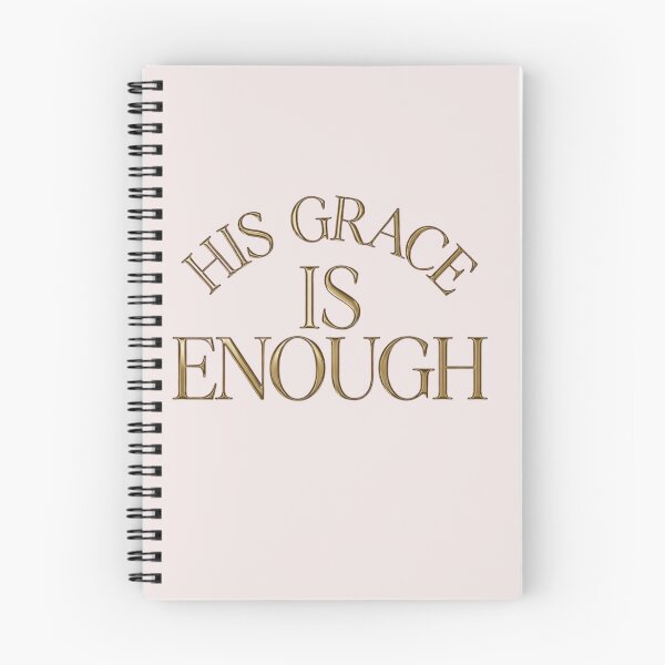 Item preview, His Grace Is Enough | Christian Gold Typography | Faith Apparel designed and sold by KINGDOM GOLD STUDIO.