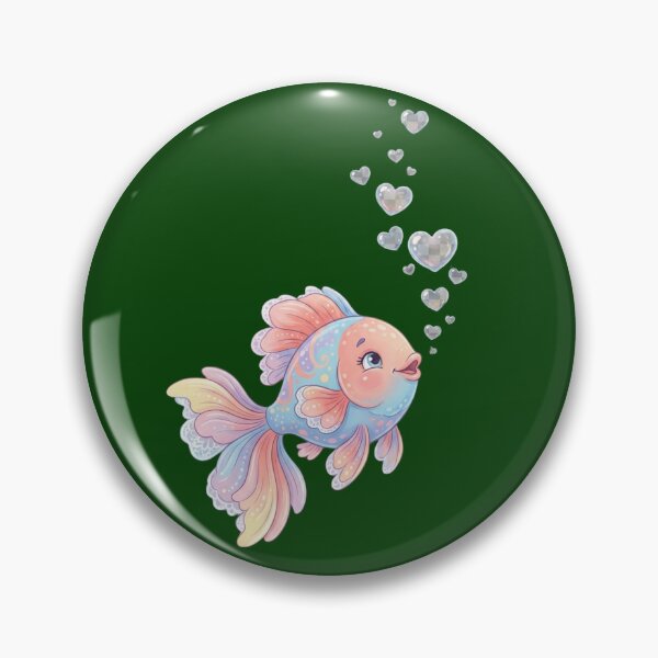 Item preview, Adorable Kawaii Happy Fish Blowing Bubble Kisses designed and sold by TB-73.