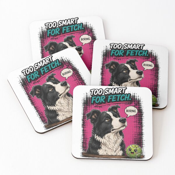 Item preview, Too Smart For Fetch Funny Border Collie Dog Shirt designed and sold by PINK FREE.