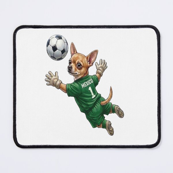 Item preview, Soccer Goalkeeper Chihuahua Mexico (Tan) designed and sold by LightPaintress.