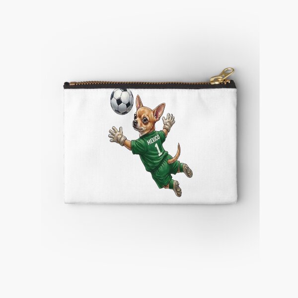 Item preview, Soccer Goalkeeper Chihuahua Mexico (Tan) designed and sold by LightPaintress.