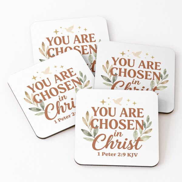 Item preview, You Are Chosen in Christ Christian Sticker - 1 Peter 2:9 KJV Bible Verse Sticker designed and sold by FaithThroughEverySeason.