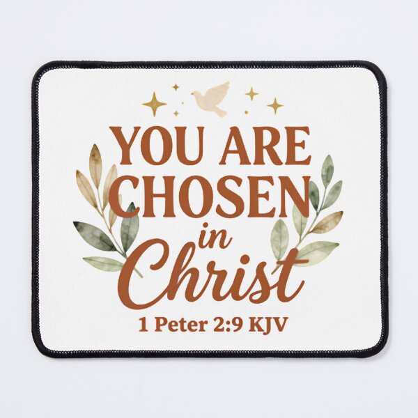 Item preview, You Are Chosen in Christ Christian Sticker - 1 Peter 2:9 KJV Bible Verse Sticker designed and sold by For His  Glory.