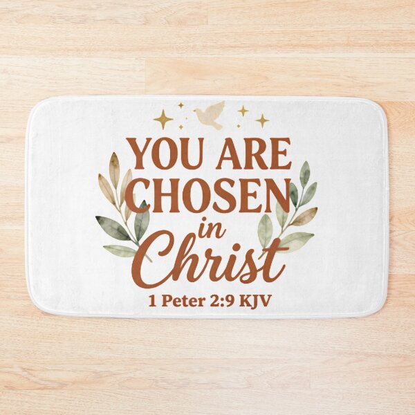 Item preview, You Are Chosen in Christ Christian Sticker - 1 Peter 2:9 KJV Bible Verse Sticker designed and sold by For His  Glory.