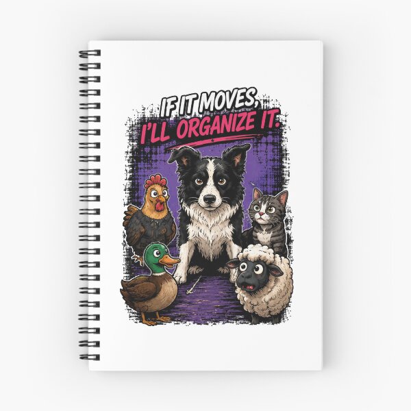 Item preview, If It Moves I'll Organize It Funny Border Collie Herding Dog Shirt designed and sold by PINK FREE.