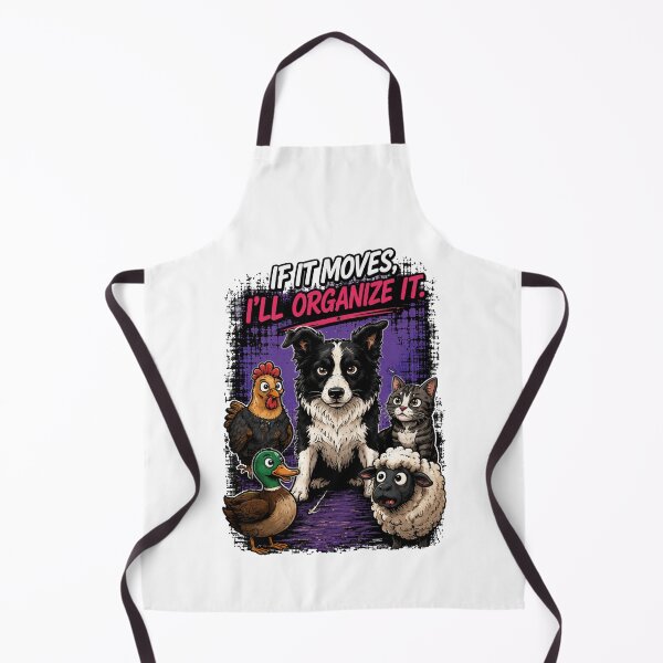 Item preview, If It Moves I'll Organize It Funny Border Collie Herding Dog Shirt designed and sold by PINK FREE.