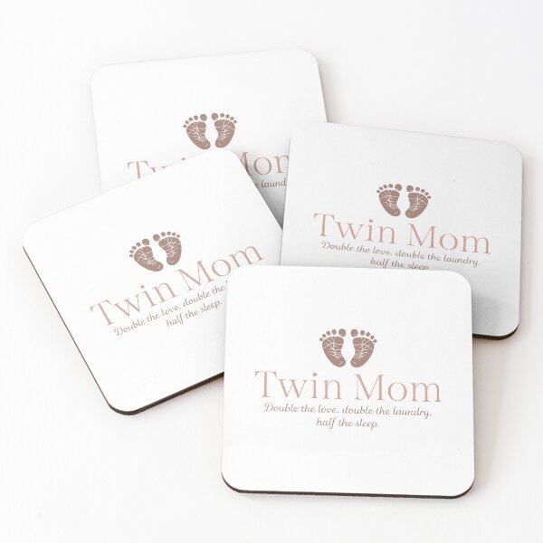 Item preview, Elegant Twin Mom Double the Laundry Baby Footprints designed and sold by Enea Kelo.