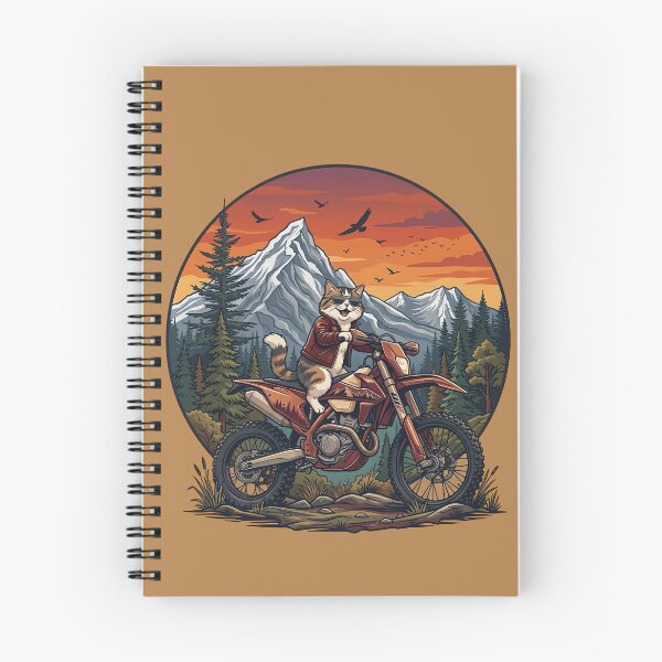 Item preview, Adventure Cat on Dirt Bike – Mountain Off Road Rider Cat Graphic designed and sold by BlackCat Vibe.