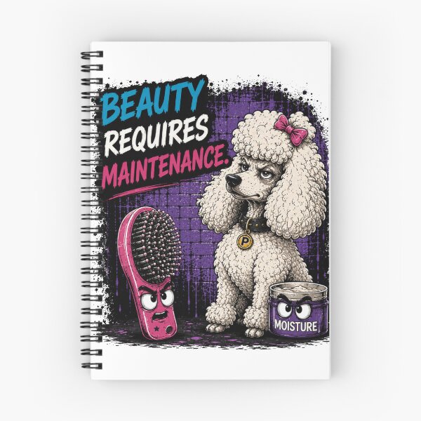 Item preview, Beauty Requires Maintenance Funny Poodle Grooming Dog Lover Shirt designed and sold by PINK FREE.