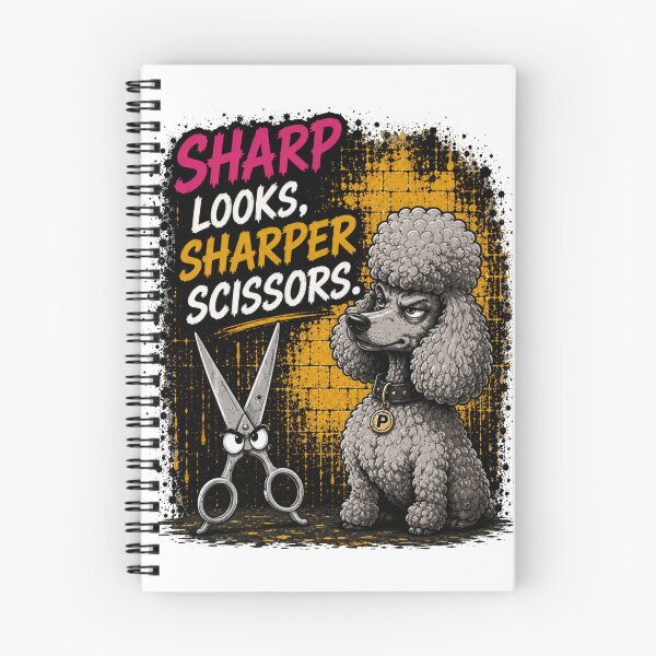 Item preview, Sharp Looks Sharper Scissors Funny Poodle Groomer Dog Shirt designed and sold by PINK FREE.