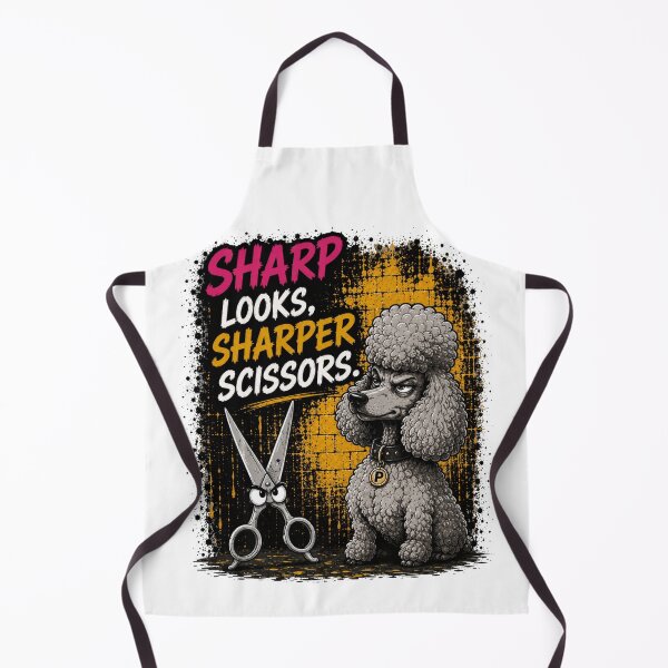 Item preview, Sharp Looks Sharper Scissors Funny Poodle Groomer Dog Shirt designed and sold by PINK FREE.
