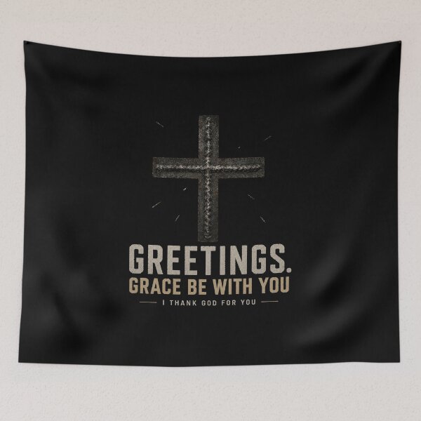 Item preview, Greetings Grace Be With You | Christian Welder Cross | Faith Welding Design designed and sold by RusticMeadow.