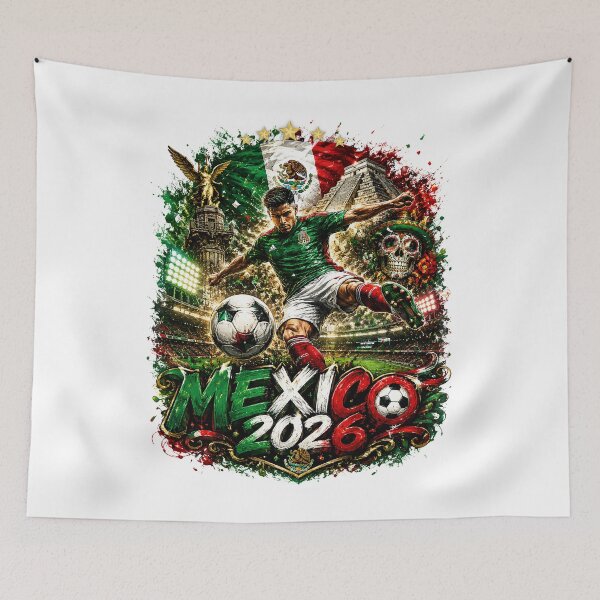 Item preview, Mexico Football 2026 Viva El Tri Graffiti Graphic ver 1 designed and sold by CosmicNook1.