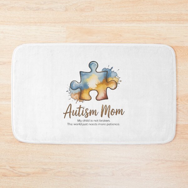 Item preview, Autism Mom Watercolor Puzzle Piece Patience Quote designed and sold by Enea Kelo.